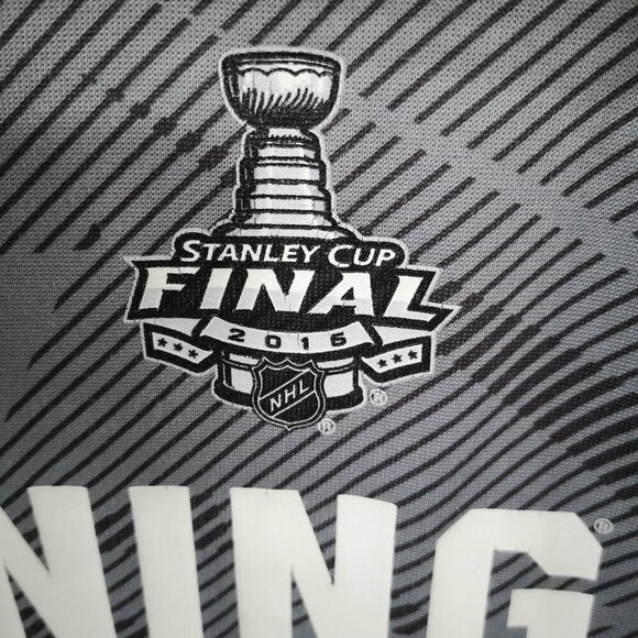 Reebok Center Ice Men's Size Medium Grey Lightening Hockey #30 Play Dry Hoodie - Picture 8 of 11